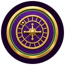 Gold coin with a roulette wheel