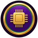 Gold coin with a memory chip