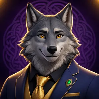 Player avatar of Robert T. — a wolf character in a navy suit